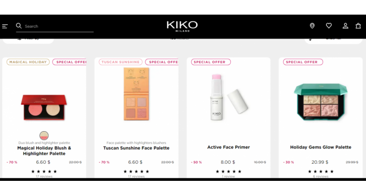 Kiko Milano 精选美妆低至3折热卖