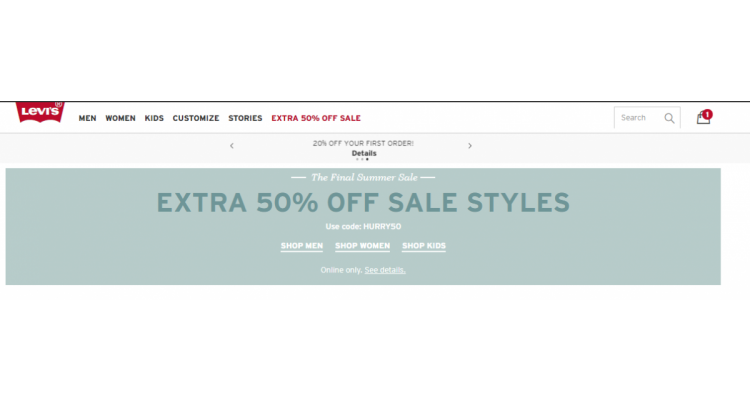 LEVIS - EXTRA 50% OFF SALE.