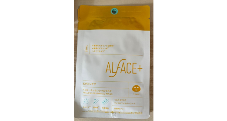 日本乐天0101-Alface+ vitamin care yellow essential mask