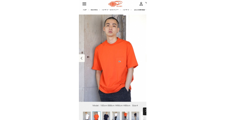 LACOSTE × BEAMS / 别注 Tシャツ