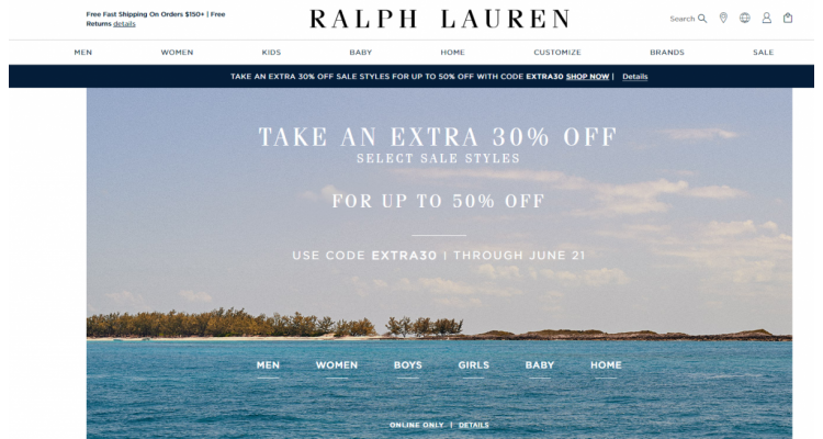 RALPH LAUREN 减价