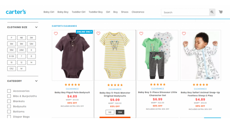 Carter’s clearance sale