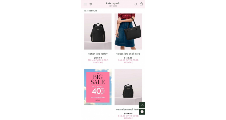 Kate Spade 货品低至4折再6折