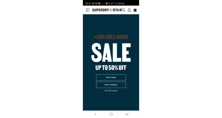 SUPERDRY 季度减价货品大优惠低至 5折