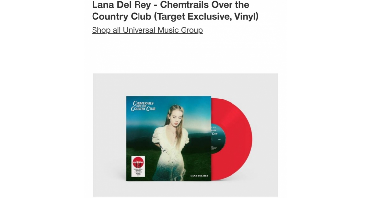 超限量！lana del Rey红色黑胶