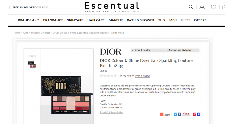 DIOR Sparkling Couture 彩妆盘