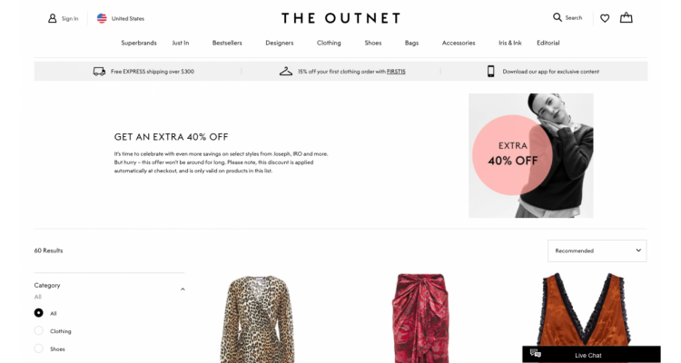 THE OUTNET 官方网站低至1折优惠