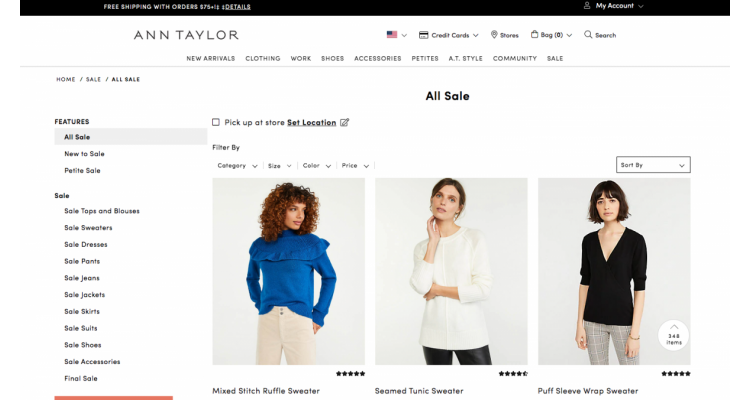 Ann Taylor 美国官网折上折优惠