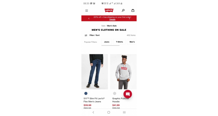 美国 Levies 折扣货品再享额外五折