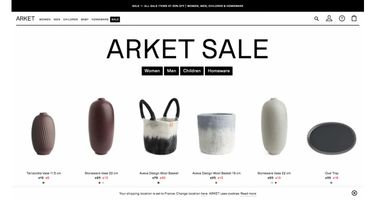 Arket 低至5折优惠