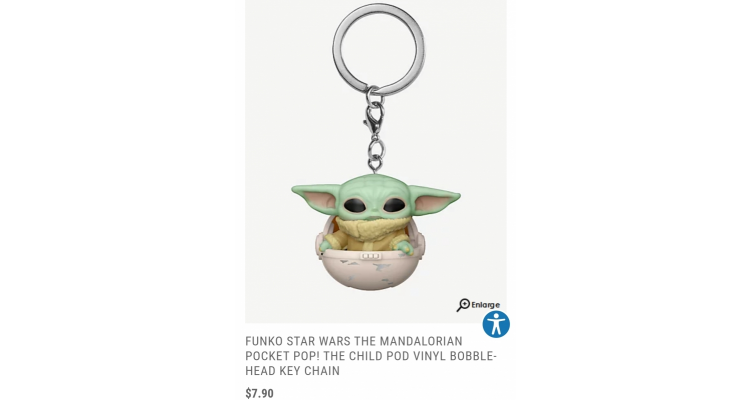 Baby Yoda Funko 锁匙扣