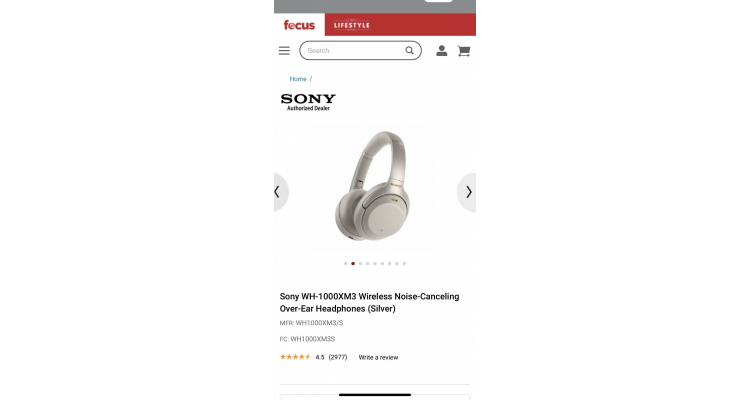 Sony WH-1000XM3 主动降噪无线耳机特价