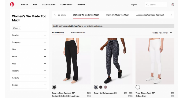 Lululemon美国官网优惠