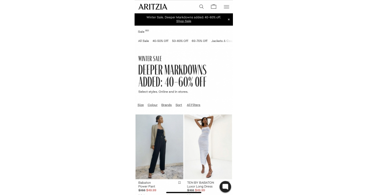 Aritzia特价
