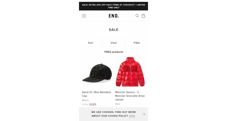 Endclothing 折扣后再额外 8折