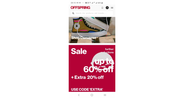 OFFSPRING  季度优惠低至4折再额外 8折