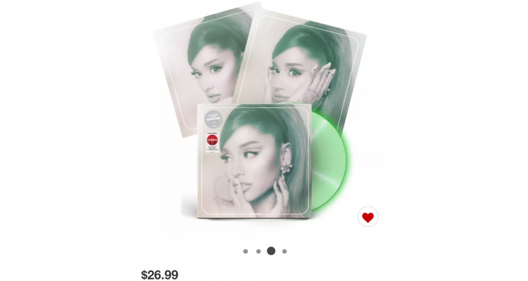ariana grande限量 夜光黑胶