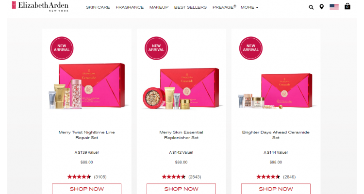 Elizabeth Arden 现有护肤美妆订单满$150享7折