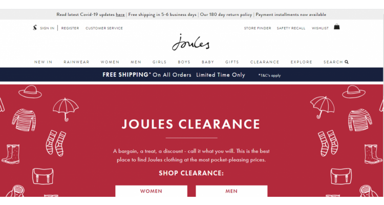 Joules 童装低至2.8折 2.4折清仓