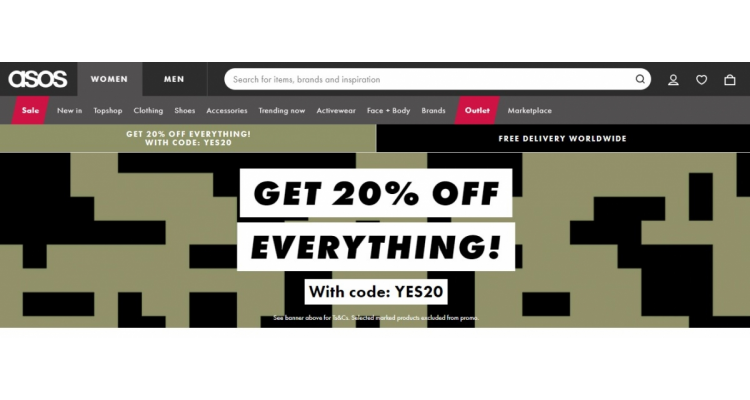 ASOS 全场8折啊!!