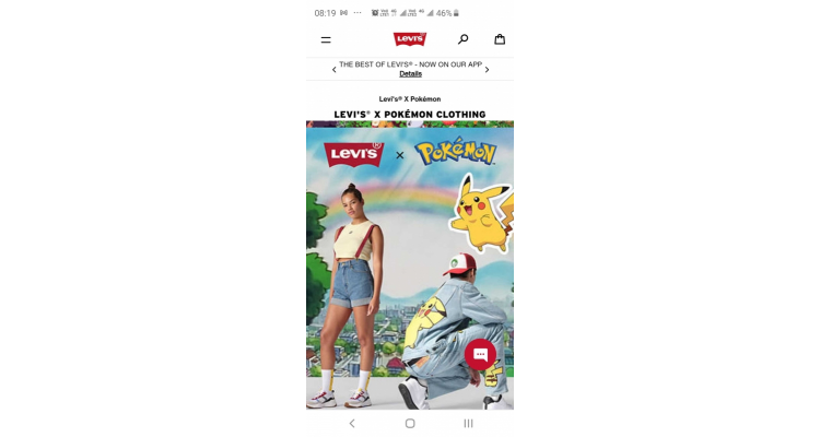 美国 Levi's X Pokemon crossover 