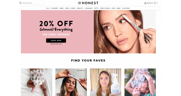 The Honest Company 母婴产品全场特卖 全场8折