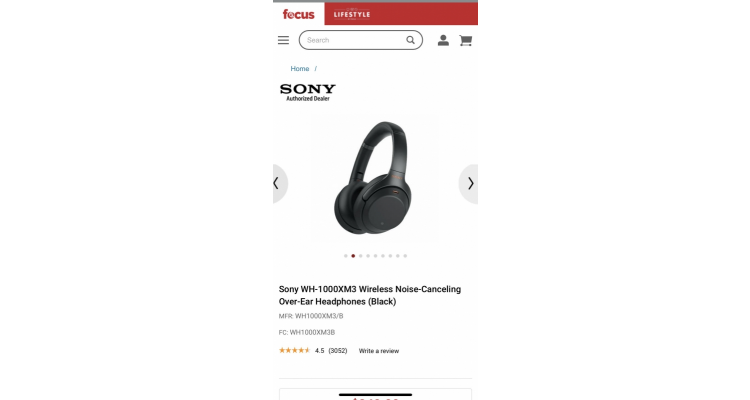 Sony WH-1000XM3降噪耳机折扣