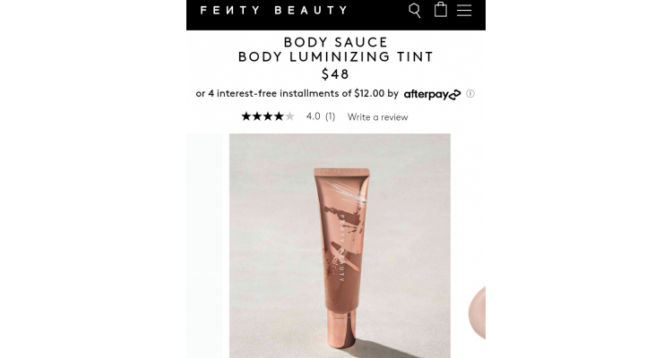 fenty beauty肤色丁增亮霜body tint