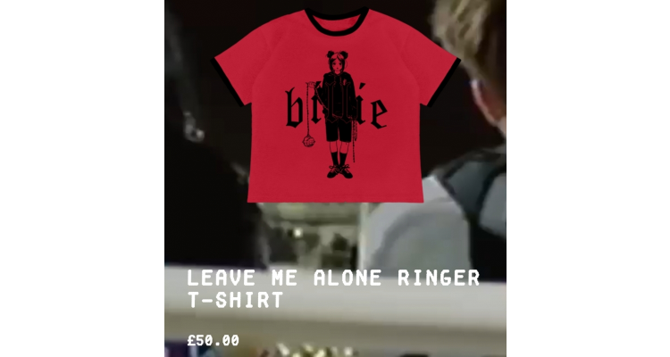Billie Eilish罗纹vintage tee
