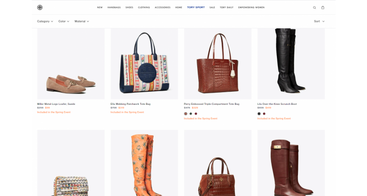 Tory Burch 折扣区低至3折 + $200享7.5折