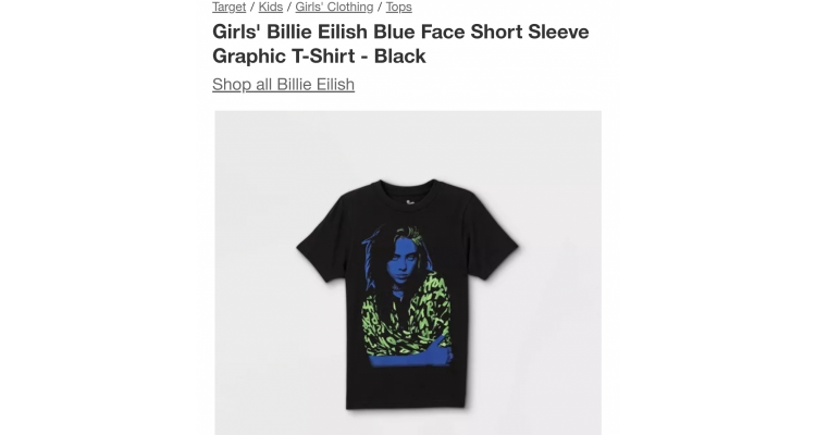Target billie eilish周边T恤