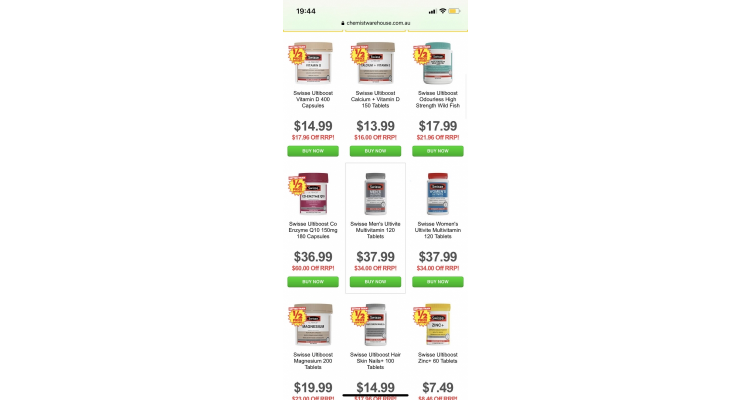 澳洲Swisse部份货品半价以上发售，超抵！