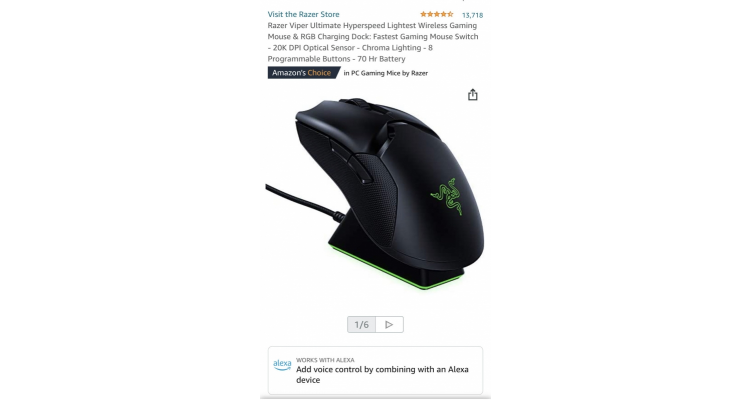 Razer 毒蝰无线版游戏滑鼠