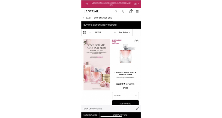Lancome优惠