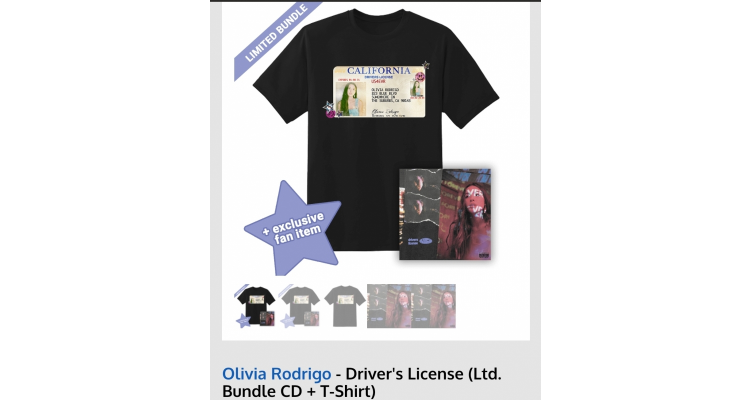 driver's license 单曲CD+T恤