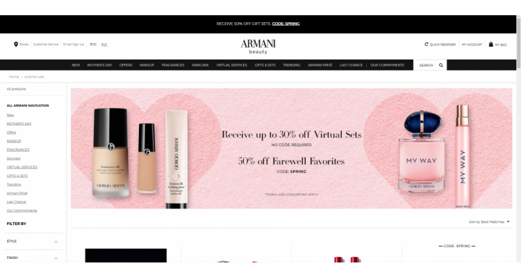 Giorgio Armani Beauty低至7折热卖
