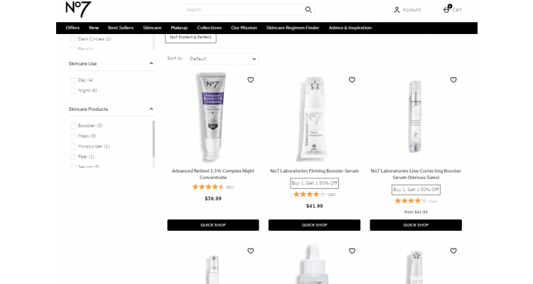 No7 Beauty Labs系列美妆护肤享7.5折热卖