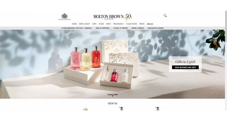 Molton Brown 满$75送皇室香氛沐浴10件套