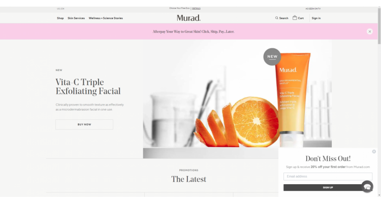Murad Skin Care 护肤产品7.5折