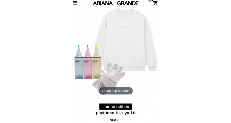ariana grande 扎染套装