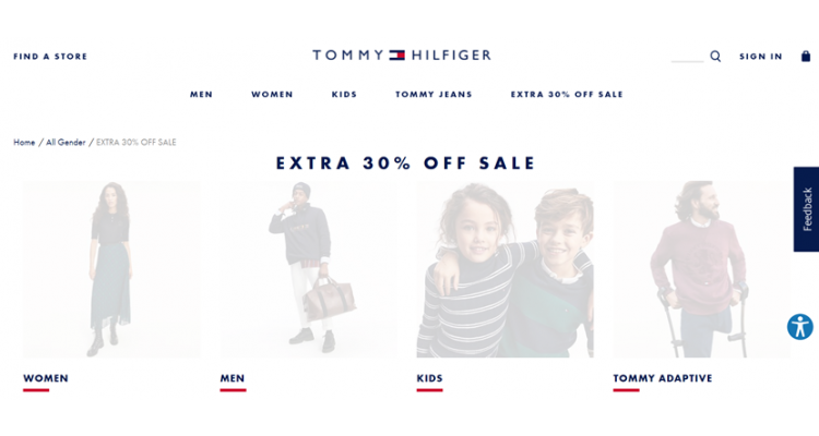 TOMMY  高达7折优惠