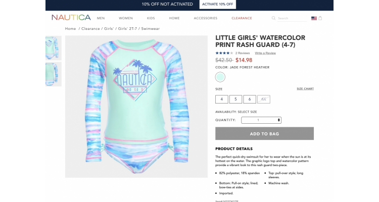 Little girl swimwear 70%off
