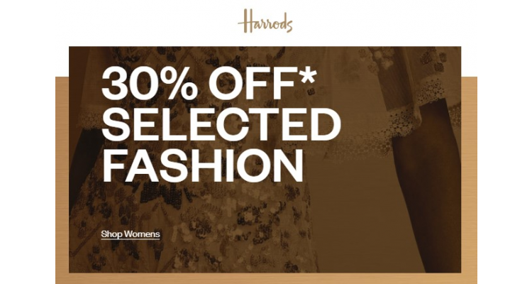 Harrods 30%off