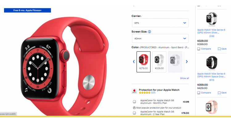 Apple Watch $279(原价$399)