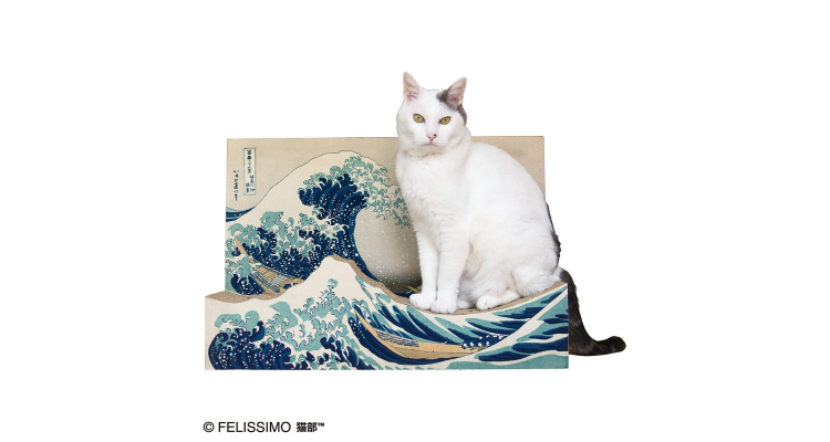葛饰北斋名作《神奈川冲浪里》猫抓板