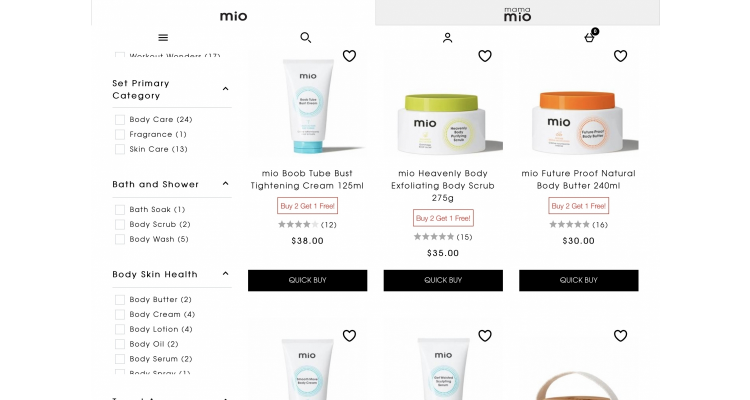 Mio 指定单品买二送一