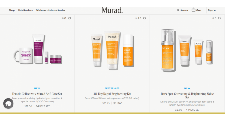 Murad Skin Care 精选护肤套装相当于低至3折