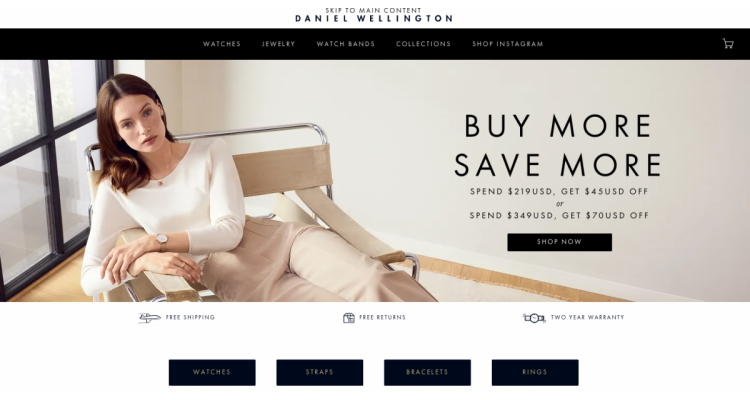 Daniel Wellington 低至8.5折