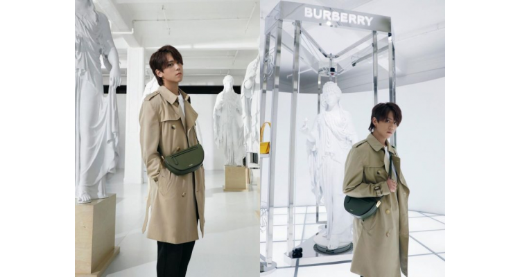 姜涛同款Burberry Leather Olympia Bag