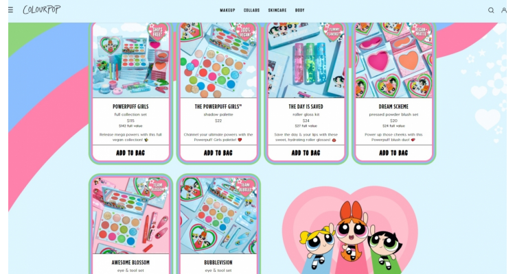Colourpop × Powerpuff Girls飞天小女警
